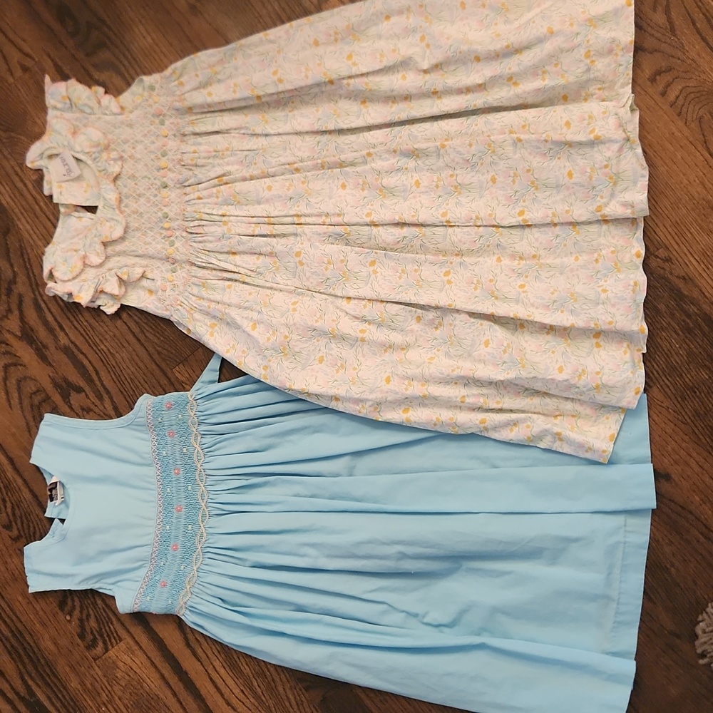 Lot 2 Smocked Dresses Girls 7/8